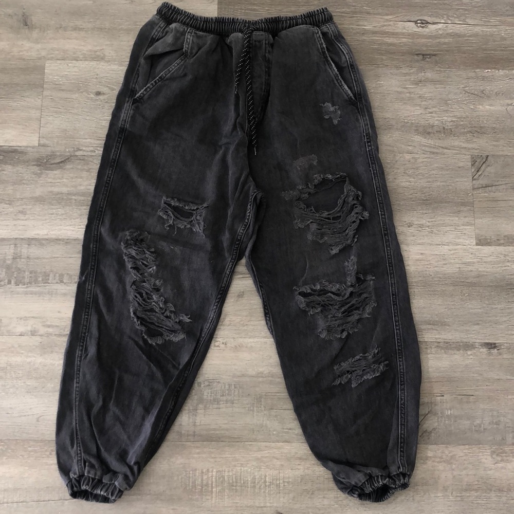 Denim joggers